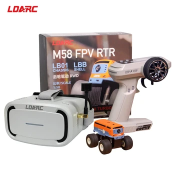 LDARC M58 FPV 1:58 távirányító Mini Monster versenyautó szemüveggel Analóg lámpavezérlő rendszer gyerekeknek Felnőtt ajándékok