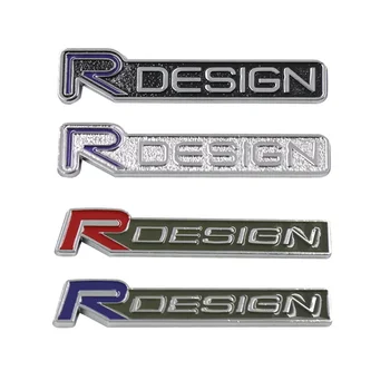 3d fém R DESIGN logó Autó hátsó csomagtartó sárvédő embléma Matrica a Volvo Rdesign XC90 S60 XC60 V70 S80 S40 V50 V40 V60 C30