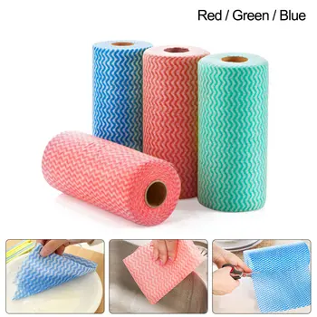 Többcélú eldobható tisztítókendő konyhai tisztítókendő 50db/tekercs tapadásmentes törlőkendő mosogatórongy törölköző