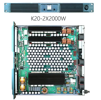 2 csatorna X 2000W PA 1U professzionális D osztályú teljesítményerősítő modul K-20