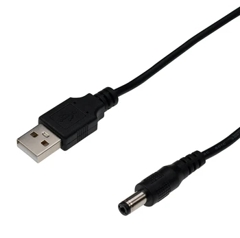 150db / tétel 1M 2A USB A apa DC 5,5 * 2,1 mm-es tápegység-csatlakozó csatlakozó kábel csatlakozó kábel