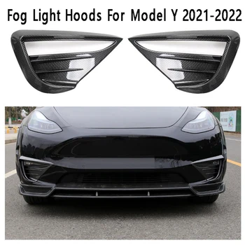 Autó ködlámpa burkolat szemöldök szeme szélkés fedél ködlámpa fedél spoiler a Tesla Model Y 2021-2022 számára