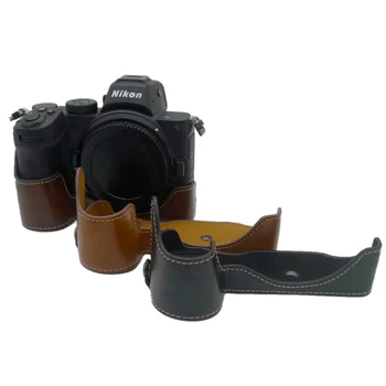 PU bőrvédő fényképezőgép féltáska markolattok Nikon Z7 Mark II Z6 Mark II Z7 Z6 Z5 fényképezőgéptáska védőburkolathoz