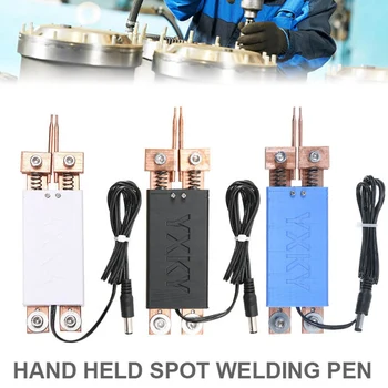 DIY ponthegesztő gép hegesztés 18650 akkumulátoros kézi ponthegesztő toll automatikus ravasz beépített kapcsoló fehér