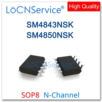 LoCNService 50DB 500PCS SOP8 SM4843NSK SM4850NSK N-CHANNEL Kiváló minőség
