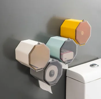  WC-papír tartó falra akasztható papírtároló doboz vízálló arctörlő állvány papírállvány adagoló Fürdőszoba kiegészítők