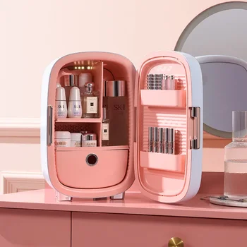 YYHC professzionális bőrápolási termékek fagyasztó egyajtós mini kozmetikai hűtőszekrény 12L Simple Beauty Smart állandó hűtőszekrény