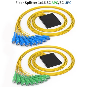 1 x16 PLC doboz Optikai osztó SC Optikai osztó Pigtail típusú kerek fejű optikai osztó 1:16 száloptikai kábel elosztó