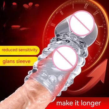 Legújabb férfi glans péniszhüvely hosszabbítás késleltetés magömlés újrafelhasználható óvszer fityma gyűrűk bővítés szex játékok férfiaknak felnőttek
