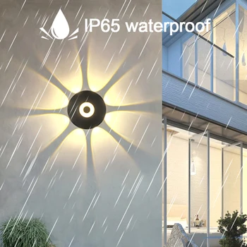 LED fali lámpa kültéri vízálló IP65 veranda kerti fali lámpa és beltéri hálószoba éjjeli dekorációs világító lámpa meleg / hideg fehér