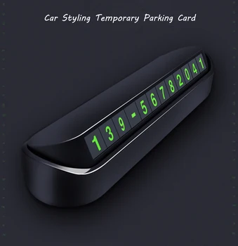 13x2.5cm Autó ideiglenes parkolási kártya Telefonszám Kártya Rendszám Telefonszám Parkoló Autó kiegészítők Autó stílus