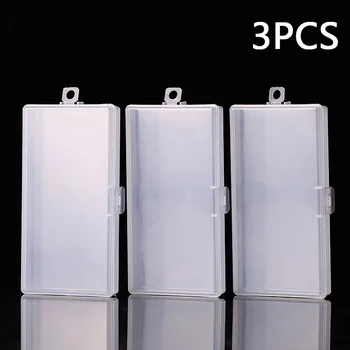 1/3Pcs Tároló dobozok Átlátszó PP tárolódoboz Téglalap alakú műanyag porálló csomagolódoboz DIY tároló alkatrészek doboz Tároló eszközök