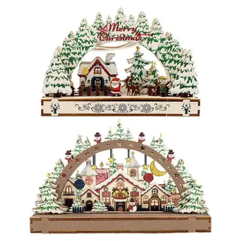 Fa karácsonyi díszek Kézzel készített kreatív asztali dekoráció Középpontok Dísz Egyszerű összeszerelés Karácsonyi díszek hálószobához