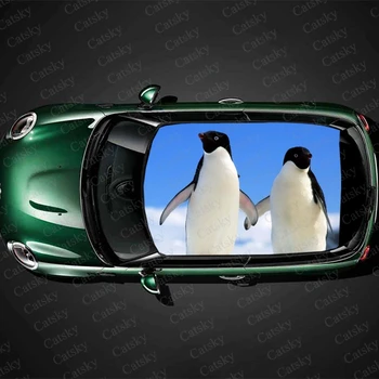 Téli állat Pingvin autó tető matrica dekorációs film Autó matrica motorháztető vinil matrica grafikus csomagolás Autó védelem kiegészítők ajándék