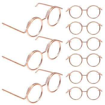 Retro baba szemüveg fém kerek keret lencse nélküli szemüveg baba napszemüveg baba öltöztetős kiegészítők gyermek ajándékok