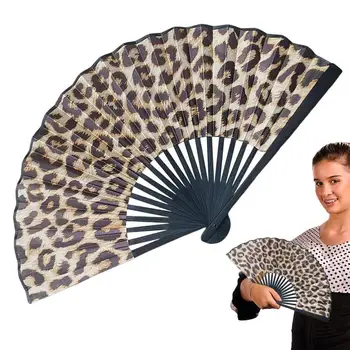 Bambusz antik összecsukható ventilátor Kínai stílusú szaténszövet ventilátor Nyári női táncventilátor hordozható kézi ventilátor tartós háztartási összecsukható ventilátor