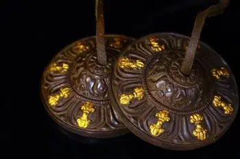 7,2 cm Tibet buddhizmus Sárgaréz ima Áldás harang kézműves harang FaQi