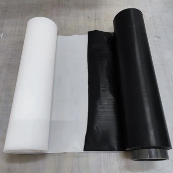 0,1 mm - 0,5 mm fekete PTFE film nagy szilárdságú hőmérsékletű PTFE lemez kompressziós fröccsöntéshez extrudálás feldolgozásához