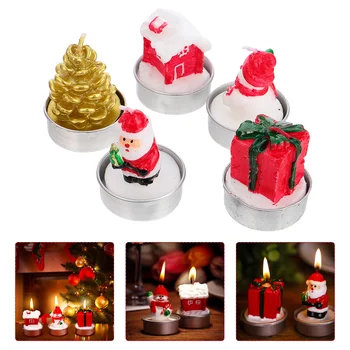 15db karácsonyi teamécses Mikulás hóember alakú karácsonyi asztali dísz dekoráció ünnepi parti kellékek kedveznek a karácsonyi ajándéknak