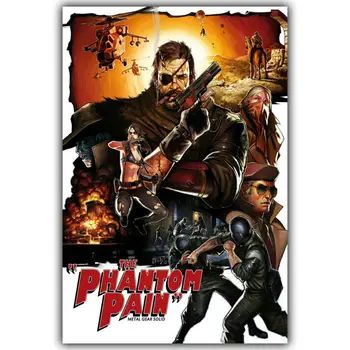 Metal Gear Solid V The Phantom Pain Game Selyem poszter dekoratív Falfestmény 24x36inch