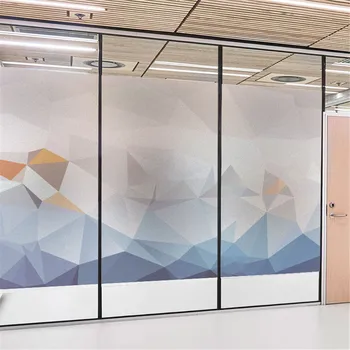 A geometrikus ablakfólia Adatvédelem Üveg matrica UV-blokkoló hőszabályozó ablakburkolatok Ablakfesték a lakberendezéshez