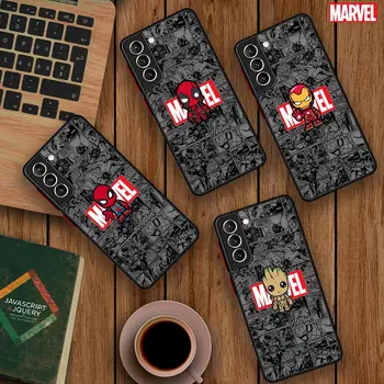 Marvel Deadpool Galaxy S23FE Funda Ironman Samsung S23 S22 S21 S20 Ultra FE S10 Lite S9 S8 Plus Spiderman matt telefontok