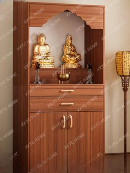 Buddha fülke oltár Buddha szentély otthoni oltárszekrény NewStyle ruhák szekrény Buddha talapzata A gazdagság felfokozott istene szekrény