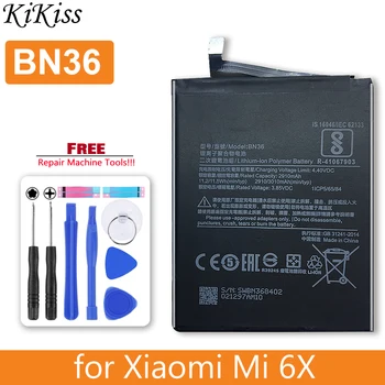 BN36 akkumulátor Xiaomi Mi 6X Mi6X Mi A2 MiA2 2910mAh s nyomkövetési kóddal