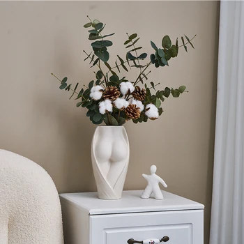 Kreatív dekoráció Vázák virágokhoz Modern váza Lakberendezés Északi kerámia Szárított edények Művészeti növény kiegészítők Irodai asztali dekoráció