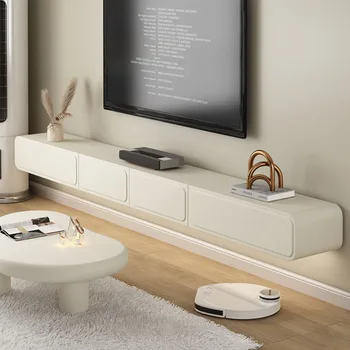fehér falú TV állvány Detals fiók univerzális luxus minimalista európai tv asztal hálószoba függő müeble szalon szoba bútor1