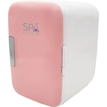 COOL, bőrápoló szépségápolási hűtőszekrény melegítő funkcióval, rózsaszín mini hűtőszekrény