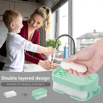  szappantartály kétrétegű önürítő szappantartó szappanvédő tok hátsó ragasztós szappantartó fürdőszobai konyhához Főoldal Hotel
