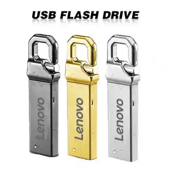 Lenovo 2TB fém flash meghajtó 1TB 512GB 256GB nagy sebességű USB 3.0 flash pendrive hordozható vízálló Pendrive 128GB flash lemez