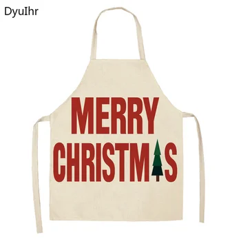 DyuIhr pamut ágynemű ujjatlan pánt állítható karácsonyi kötény felnőtt otthoni kellékek konyhai lerakódásgátló kötény könnyen tisztítható