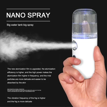 30ml Mini Nano arcpermetező USB porlasztó Arcgőzölő párásító Szépségápolási bőrápoló eszközök Kezdőlap Folyékony légfrissítők Dropship