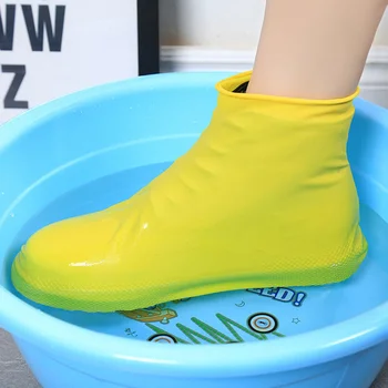 Csizma vízálló cipővédő Újrafelhasználható esőcipő huzat Uniszex cipővédelem Esőcsizma szilikon felsőcipő esős napokra