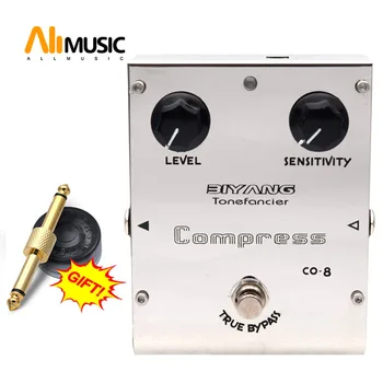 Biyang ToneFancier CO-8 Compress elektromos gitár effekt analóg kompresszor pedál True Bypass arany pedál csatlakozóval