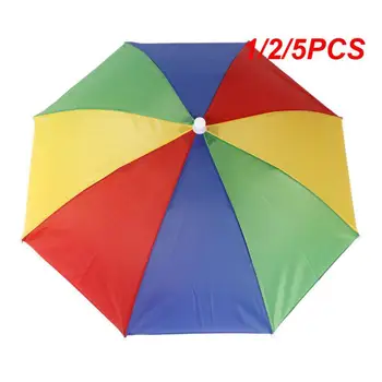 1/2/5DBS Összecsukható kültéri esernyő kalap Nők Férfiak Horgászat Kétrétegű fejfedő Nap Camping Horgász Fejfedő Beach Head