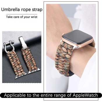 szíj Apple Watch Series Band Ultra 49mm 7 8 45mm 41mm Nylon esernyőkötél karkötő iWatch 6 5 4 3 2 38mm 40 mm 44mm 42mm