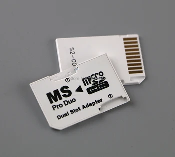 OCGAME 6db/lot Micro SD HC to Memory Stick MS Pro Duo Card Dual 2 bővítőhelyes adapter Sony PSP 1000-hez 2000 3000 psp1000 2000 3000