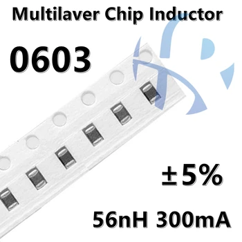 (50db) 0603 56nH 300mA 1NH 1.2 / 2.2 / 3.3 / 4.7 / 10/22/33/47/68/82/100NH ±0.3NH ±5% SMD Multilaver chip nagyfrekvenciás induktor