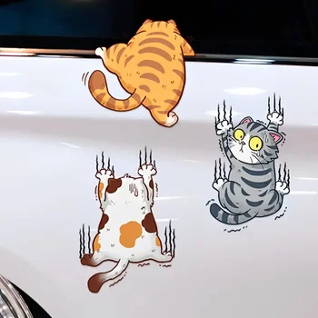 3db Vicces kisállat macska autó matricák hegymászó macskák Állati stílus matricák dekoráció Autó test Kreatív matricák Dekor kiegészítők