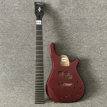 CN116CB116 McLorance márkájú juhar rózsafa nyakkal, metál vörös testtel Elektromos készletek szettek DIY gitár alkatrészek