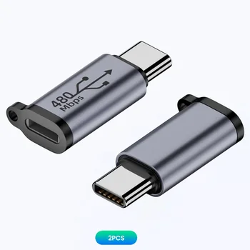 2 db USB Type-C típusú villámadapterhez C típusú Lightning adapterhez Mini Micro mikro - iPhone Xiaomi Samsung HUAWEI töltő adatkábel