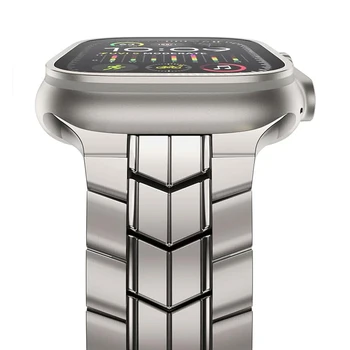 Titánszíj Apple Watch Ultra 2-höz 49 mm-es sorozat 9 45 mm 42 44 mm-es karkötő Correa szíj iWatch ultra 8-hoz 7 6 5 4 se 41 38 40mm