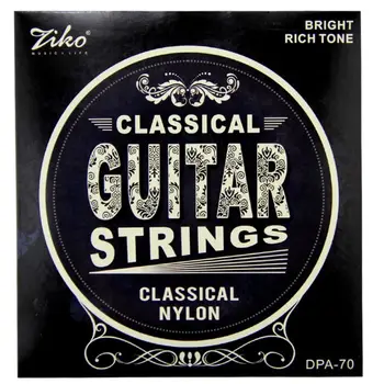 1 készlet DPA-70 Ziko gitárhúrok 028-043 Ezüstözött klasszikus gitárhúrok Réz seb Kiegyensúlyozott hangzás