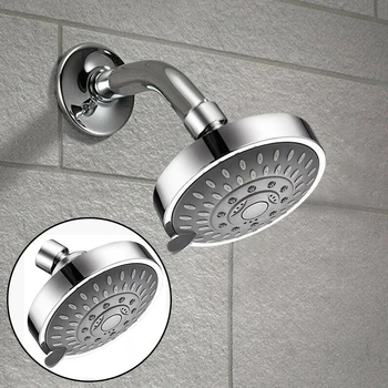  nagynyomású zuhanyfej permetező 4 hüvelyk 5 beállítás állítható csapadék falra szerelhető fürdőszobai szerelvény csaptelep csere alkatrészek