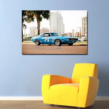 Dodge Challanger Classic izomautó poszter vászon nyomtatás HD festés Fali művészet képek nappalihoz Lakberendezés