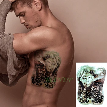 Vízálló ideiglenes tetováló matrica Jóképű majom király hamis tatto flash tatoo tatouage ideiglenes matricák férfiaknak lány nők