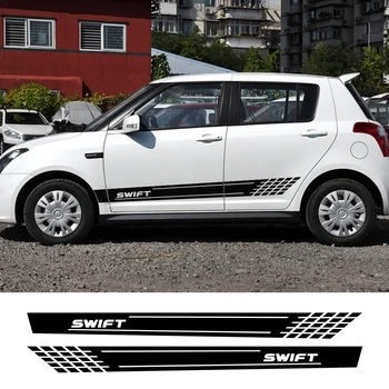 Sportos ajtó oldal Hosszú szoknya autó Külső matricák Suzuki Swift Wrap versenymatricákhoz Automatikus dekoráció DIY vinil film kiegészítők